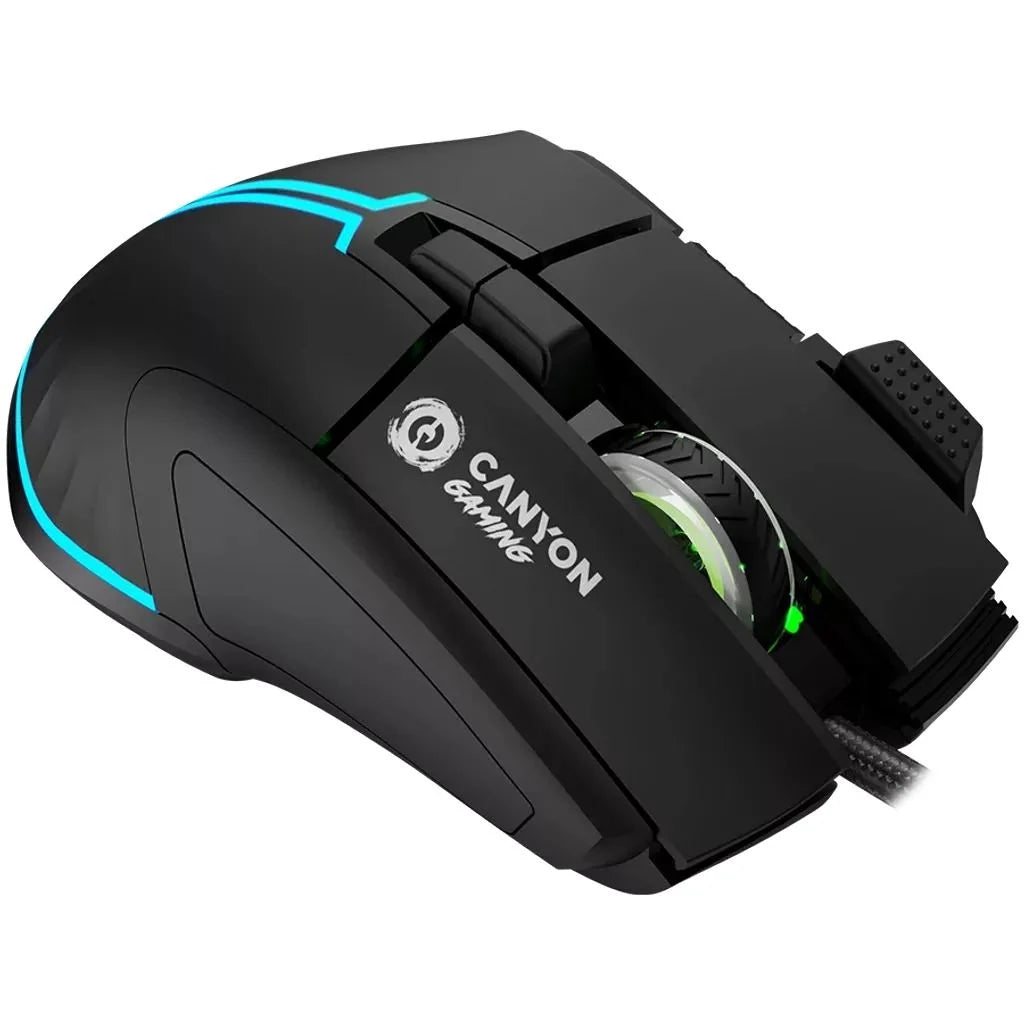 Canyon GM-636 Fortnax Gaming egér fekete (CND-SGM636B)