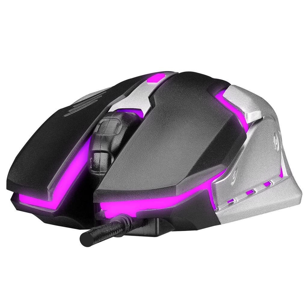 Everest SM-G72 Gaming egér fekete-ezüst (24123)
