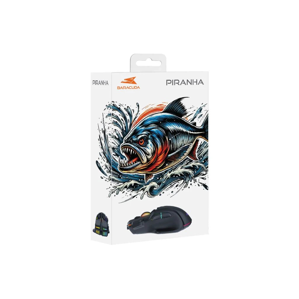 Baracuda Piranha gaming egér fekete