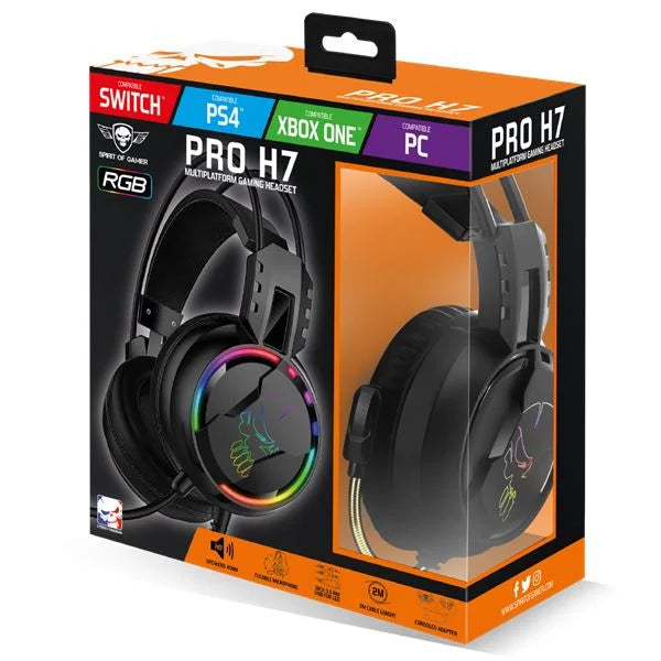 Spirit of Gamer PRO-H7 mikrofonos fejhallgató fekete