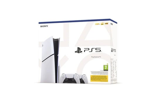 Sony PlayStation 5 konzol (modellcsoport – slim) 2db fehér DualSense kontrolleres kiszerelés
