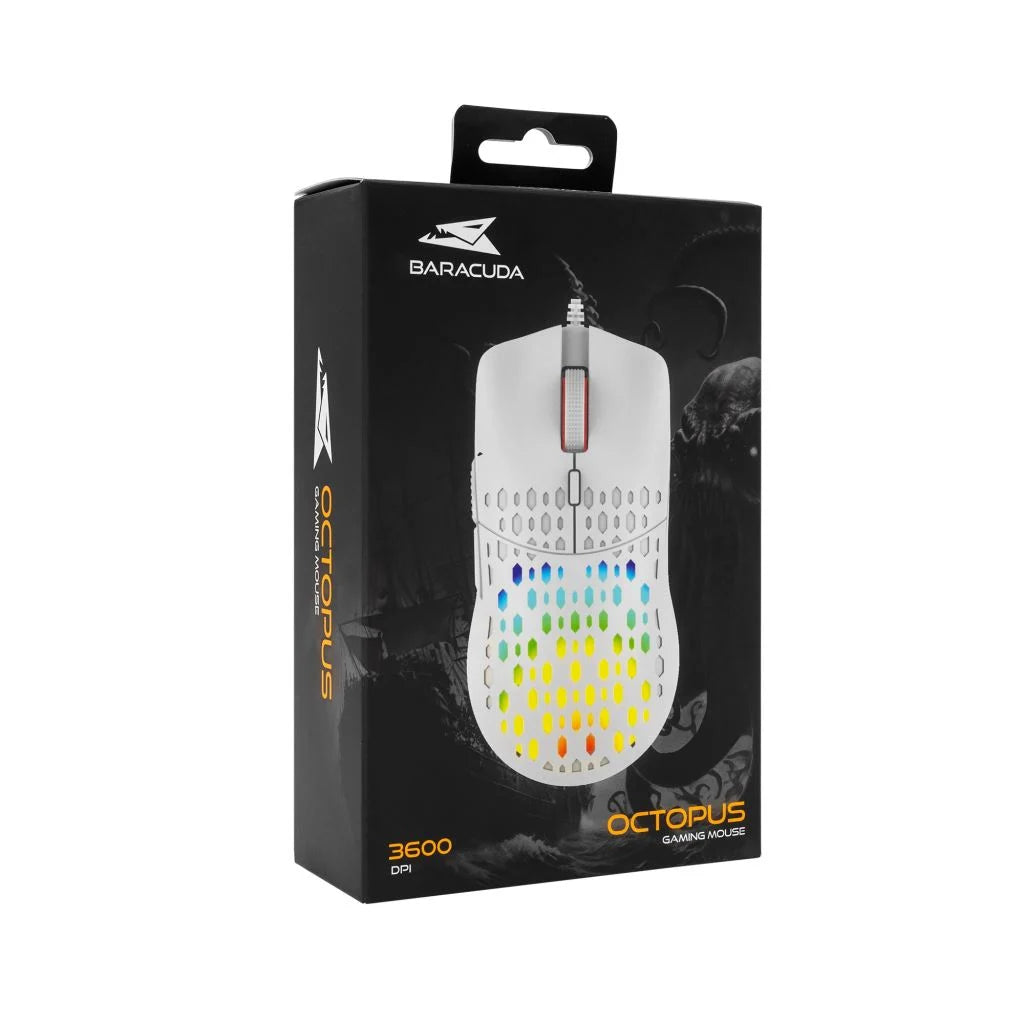 Baracuda Octopus WHITE gaming egér fehér (BGM-022W)