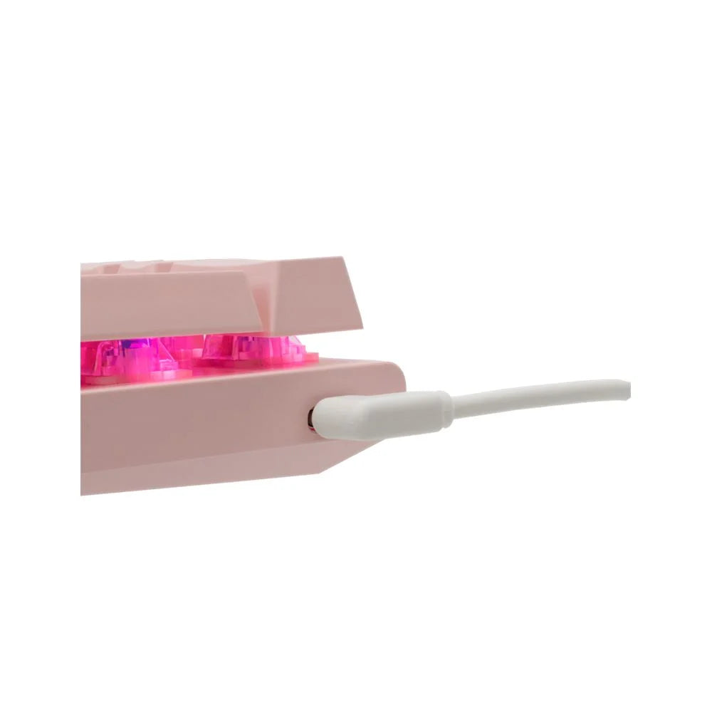 White Shark W029928 WAKIZASHI-P/BL-US mechanikus gamer billentyűzet rózsaszín
