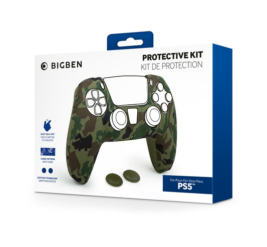 BigBen 2807369 PS5 DualSense Protective Kit terepmintás szilikon kontrollervédő