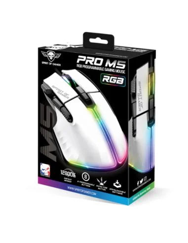 Spirit Of Gamer PRO-M5 ARTIC Gaming egér fehér