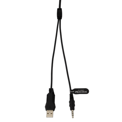 White Shark WS GH-2444B PEACOCK-B fekete gamer headset