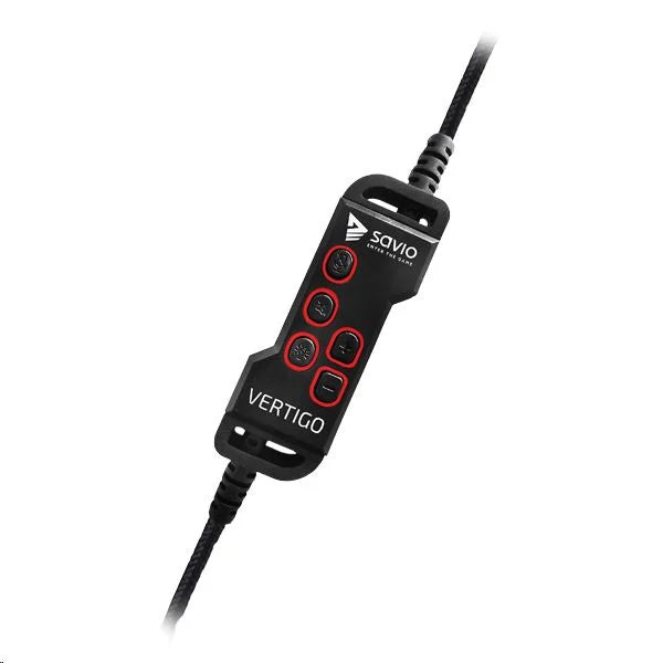 Savio Vertigo gaming headset fekete